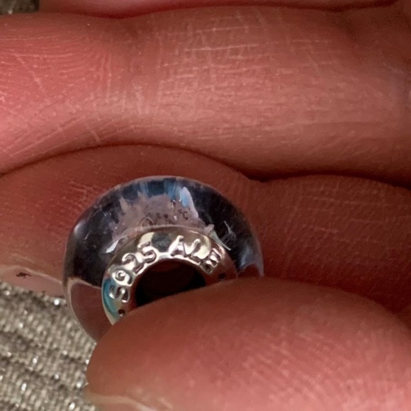 NWOT NWOT Disney Princess Aurora Signature Color Murano Glass Charm Silver 925 - Picture 12 of 12